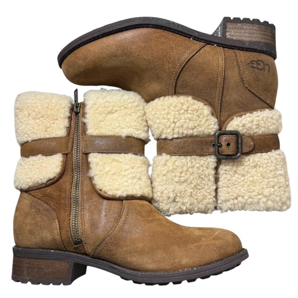 UGG Blayre II leather all weather zip on boots. - Picture 16 of 17